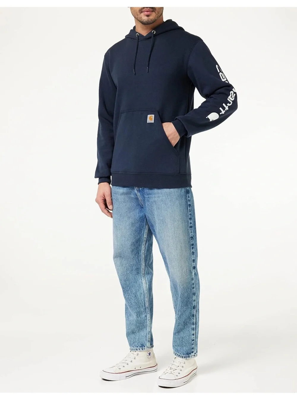 NWT Carhartt Loose Fit Midweight Logo Sleeve Hoodie | Men’s 2XL Tall